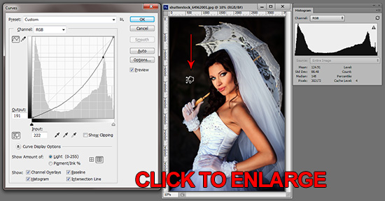 Create dynamic range with curves adjustments.