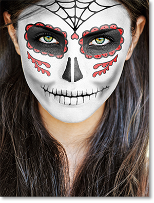 dia de los muertos face paint for kids