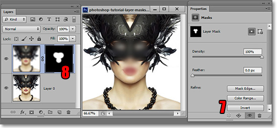 How to easily edit a mask in Photoshop in the properties window.